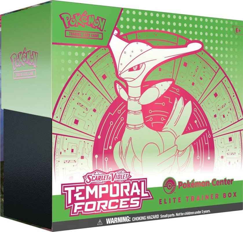 Pokemon Scarlet and Violet: Temporal Forces Pokemon Center Elite Trainer Box (Iron Leaves)
