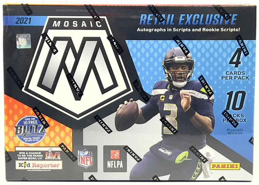 2021 Panini Mosaic Football Mega Box (Reactive Yellow Parallels!) - CardVault Store