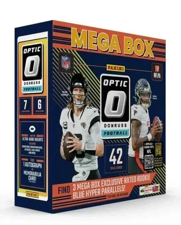2024 Panini Donruss Optic Football Mega Box (Blue Hyper) (SALE) - CardVault Store