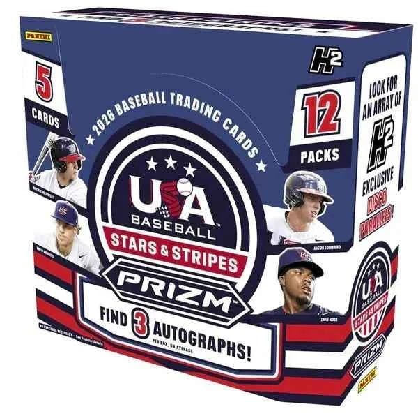 2026 Panini USA Stars and Stripes Prizm Baseball H2 Box - CardVault Store