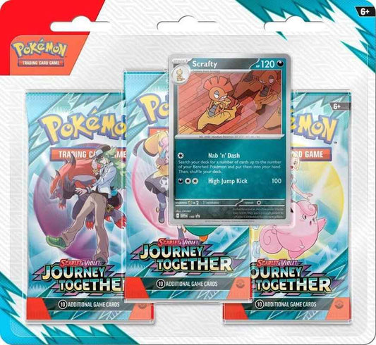 Pokemon Scarlet and Violet: Journey Together 3-Pack Blister (Scrafty)