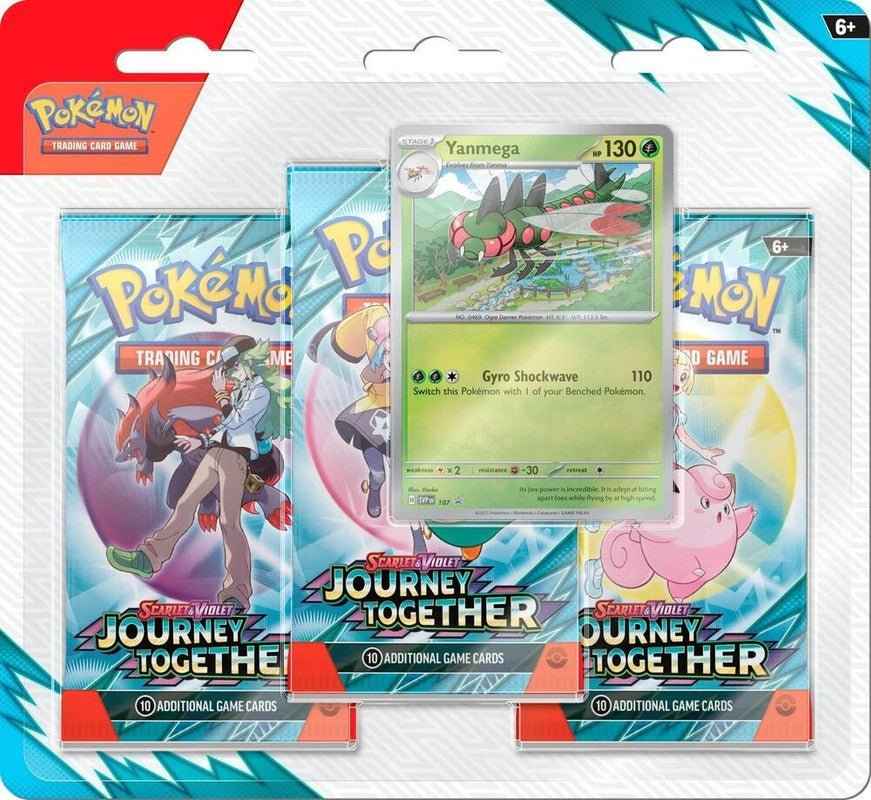 Pokemon Scarlet and Violet: Journey Together 3-Pack Blister (Yanmega)